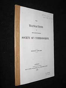 Imagen del vendedor de The Transactions of the honourable society of Cymmrodorion, session 1908-1090 a la venta por Abraxas-libris