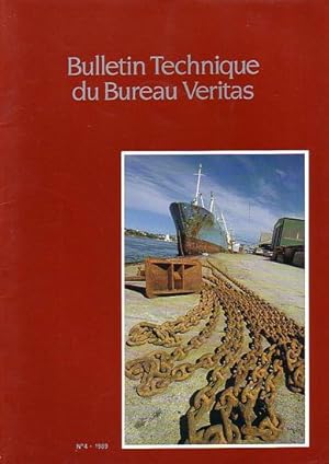 Imagen del vendedor de BULLETIN TECHNIQUE DU BUREAU VERITAS, No. 4 - 1989 - English Edition a la venta por Jean-Louis Boglio Maritime Books