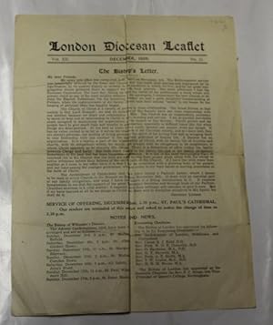 London Diocesan Leaflet Vol. XII No 12. December 1939