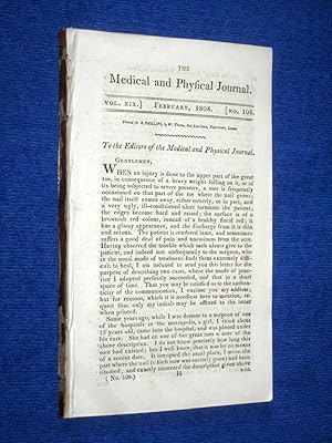 Bild des Verkufers fr The Medical and Physical Journal, 1808 February, Cataracts (Jackson), Use of Mercury in Typhus, Palsy Cured By Lightning, Analysis of Sweat, Diseases Subsequent to Measles, Diseased Stomach, Diseases in Edinburgh, Etc. zum Verkauf von Tony Hutchinson