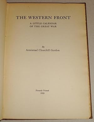 The Western Front, A Little Calendar of the Great War