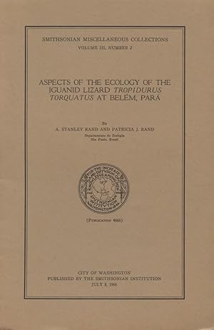 Immagine del venditore per Aspects of the Ecology of the Iguanid Lizard Tropidurus Torquatus at Belem, Para venduto da Frank's Duplicate Books