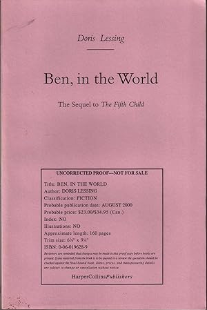 Image du vendeur pour BEN, IN THE WORLD. mis en vente par Monroe Stahr Books