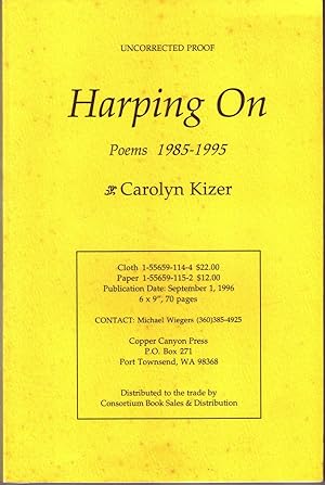 HARPING ON: Poems 1985 - 1995.