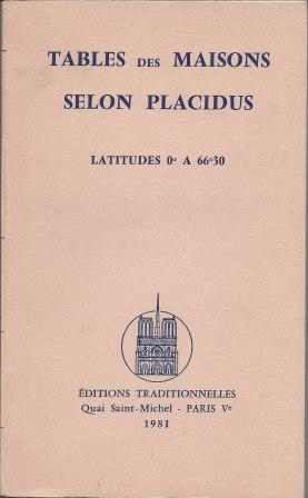 Seller image for Tables des Maisons selon Placidus Latitudes 0  6630 for sale by LES TEMPS MODERNES