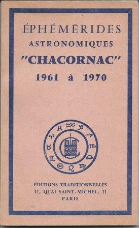 Bild des Verkufers fr Ephmrides astronomiques CHACORNAC 1961  1970 zum Verkauf von LES TEMPS MODERNES