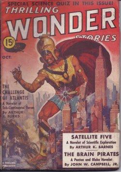 Image du vendeur pour THRILLING WONDER Stories: October, Oct. 1938 mis en vente par Books from the Crypt