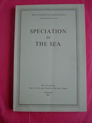 Seller image for SPECIATION IN THE SEA for sale by LOE BOOKS