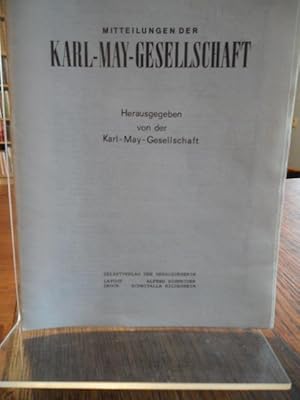 Mitteilungen der Karl-May-Gesellschaft. Herausgegeben von der Karl-May-Gesellschaft. Inhaltsverze...