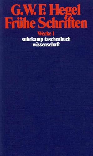 Bild des Verkufers fr Frhe Schriften : Werke in 20 Bnden, Band 1 zum Verkauf von AHA-BUCH GmbH