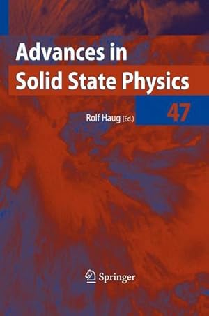 Bild des Verkufers fr Advances in Solid State Physics 47 zum Verkauf von AHA-BUCH GmbH