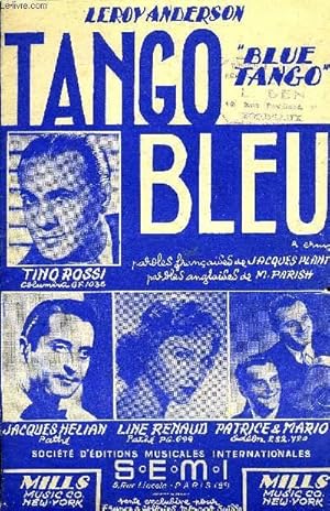 Bild des Verkufers fr TANGO BLEU zum Verkauf von Le-Livre