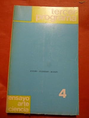Immagine del venditore per TERCER PROGRAMA. Ensayo. Arte. Ciencia. Nm. 4. Director: Jos Manuel Riancho. venduto da Carmichael Alonso Libros