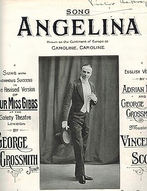 Angelina Song from Our Miss Gibbs - Vintage Piano Sheet Music
