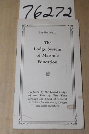 Image du vendeur pour Lodge System of Masonic Education Booklet No. 1 mis en vente par Princeton Antiques Bookshop