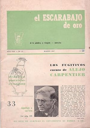 Bild des Verkufers fr EL ESCARABAJO DE ORO. Revista sospechosa. Ao VIII - N 33 - Marzo 1967 zum Verkauf von Librera El Astillero