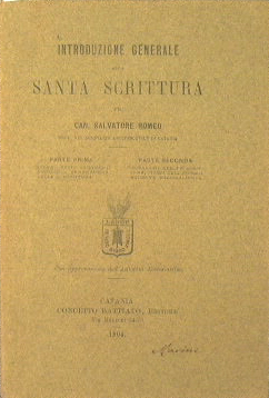Bild des Verkufers fr Introduzione generale alla Santa Scrittura zum Verkauf von Antica Libreria di Bugliarello Bruno S.A.S.