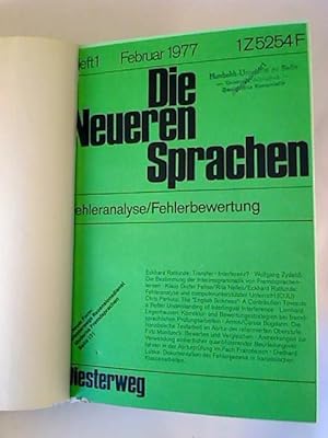 Die Neueren Sprachen. - Bd. 76 (Bd. 26 Neue Folge) / 1977, Heft 1 - 6 (Jahresbd. gebunden in 1 Bd.)