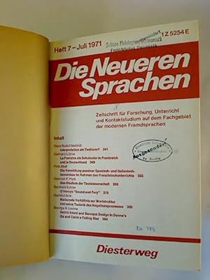 Die Neueren Sprachen. - Bd. 70 (Bd. 20 Neue Folge) / 1971 (2. Halbjahresbd.)