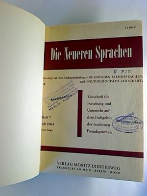 Die Neueren Sprachen. - Neue Folge. 13. Bd. / 1964. Heft 7 - 12 (gebunden in 1 Bd.)
