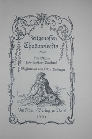 Imagen del vendedor de Zeitgenossen Chodowieckis. Lose Bltter schweizerischer Buchkunst. a la venta por Antiquariat  Braun