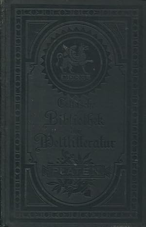 Seller image for Platens Smtliche Werke in vier Bnden Zweiter Band: Gedichte, Zweiter Teil Dramatisches Cotta'sche Bibliothek der Weltliteratur for sale by Flgel & Sohn GmbH