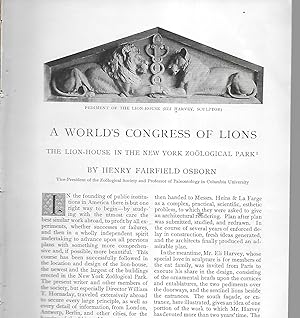 Imagen del vendedor de A World's Congress Of Lions: The Lion House In The New York Zoological Park a la venta por Legacy Books II