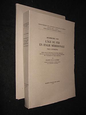 Bild des Verkufers fr Recherches sur l'ge du fer en Italie mridionale sala consilina (tomes 1 et 2) zum Verkauf von Abraxas-libris