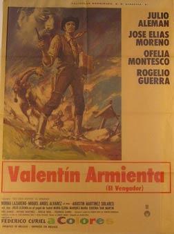 Imagen del vendedor de Valentin Armienta (El Vengador). Movie poster. (Cartel de la Pelcula). a la venta por Wittenborn Art Books