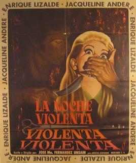 Imagen del vendedor de La Noche Violenta. Movie poster. (Cartel de la Pelcula). a la venta por Wittenborn Art Books