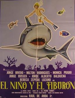 Imagen del vendedor de El Nino y el Tiburon. Movie poster. (Cartel de la Pelcula). a la venta por Wittenborn Art Books