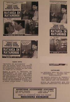 Imagen del vendedor de Matanza en Matamoros. Movie poster. (Cartel de la Pelcula). a la venta por Wittenborn Art Books