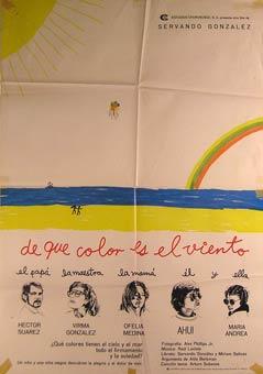 Image du vendeur pour De Que Color Es el Viento. Movie poster. (Cartel de la Pelcula). mis en vente par Wittenborn Art Books