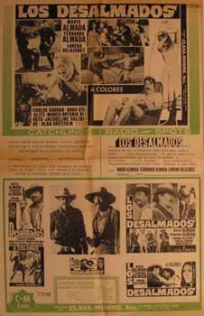 Imagen del vendedor de Los Desalmados. Movie poster. (Cartel de la Pelcula). a la venta por Wittenborn Art Books