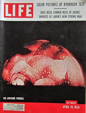 Seller image for Life Magazine April 19, 1954 -- Cover: Hydrogen Fireball for sale by Moneyblows Books & Music