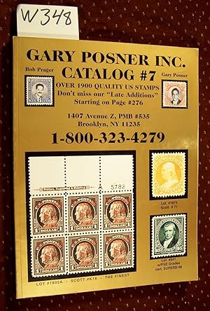 GARY POSNER INC. CATALOG #7 SPECTACULAR U.S. STAMPS JANUARY 2005