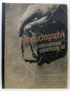 Bild des Verkufers fr Gebrauchsgraphik. International Advertising Art. Vol. 8 No. 7, July 1931. Contains "The Photographer As Reporter: An Interview with Dr. Erich Salomon" zum Verkauf von William Gregory, Books & Photographs