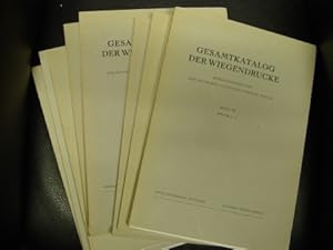 Image du vendeur pour Gesamtkatalog der Wiegendrucke. Hrsg. von der Deutschen Staatsbibliothek zu Berlin. Band VIII, 1.-5. Lieferung. sowie Band IX, Lieferung 1-4 , mis en vente par Allguer Online Antiquariat