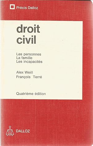 Image du vendeur pour Droit civil - Les personnes, la famille, les incapacits mis en vente par Joie de Livre