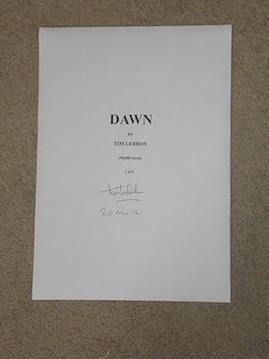 Seller image for TIM LEBBON: DAWN - SIGNED NUMBERED UNCORRECTED MANUSCRIPT 1 OF ONLY 6 MADE for sale by Books for Collectors