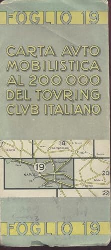 Carta automobilistica al 200000 del Touring Club Italiano. Foglio 19: Napoli.