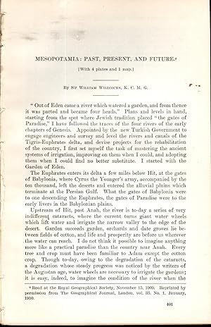 Image du vendeur pour Mesopotamia: Past, Present, and Future".disbound From Annual report of the Smithsonian Institution 1908 mis en vente par Dorley House Books, Inc.