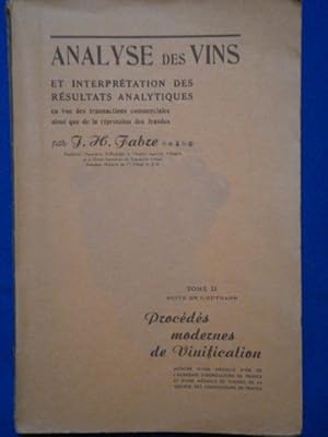 Analyse des vins et interprétations des résultats analytiques en vue des transactions commerciale...