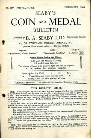 Seaby's Coin and Medal Bulletin : December 1948 Only