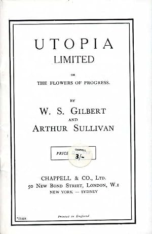 Seller image for Utopia Limited or the Flowers of Progress for sale by Godley Books