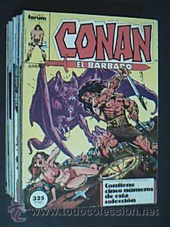 * LOTE 4 ejemplares CONAN EL BÁRBARO. RETAPADOS. FORUM. Relaciono números.