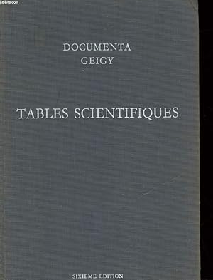 Bild des Verkufers fr TABLES SCIENTIFIQUES zum Verkauf von Le-Livre