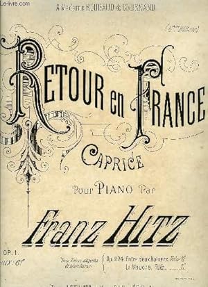 RETOUR EN FRANCE by HITZ Franz: Sheet Music | Le-Livre