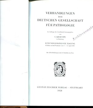 Seller image for Verhandlungen der Deutschen Gesellschaft fr Pathologie. 41. Tagung, for sale by Antiquariat am Flughafen