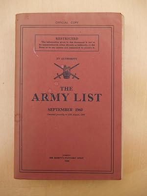 The Army List: September 1960